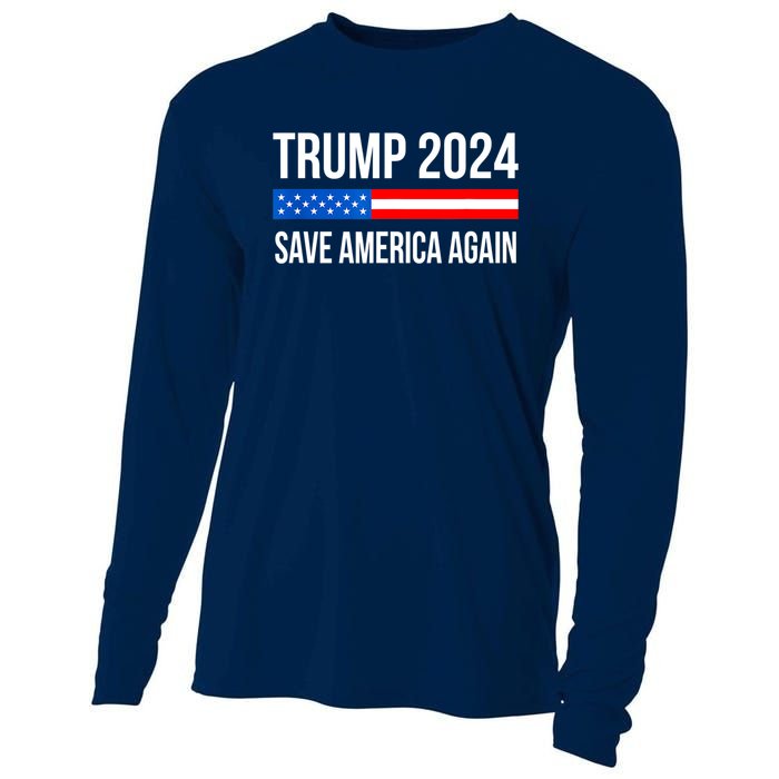 Trump Save America 2024 Cooling Performance Long Sleeve Crew