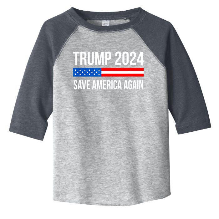 Trump Save America 2024 Toddler Fine Jersey T-Shirt