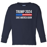 Trump Save America 2024 Toddler Long Sleeve Shirt