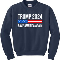 Trump Save America 2024 Kids Sweatshirt