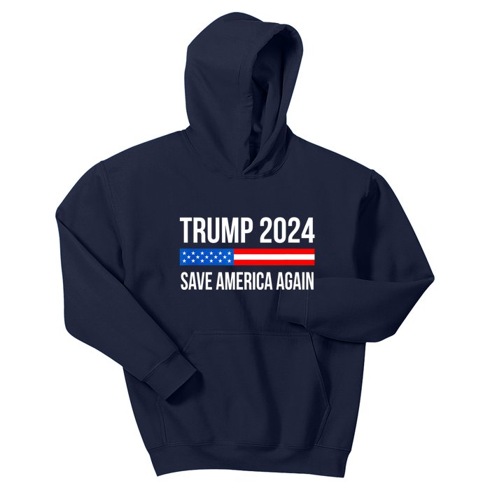 Trump Save America 2024 Kids Hoodie