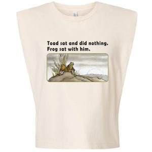 Toad Sat And Did Nothing Frog Toad Book Lover Gift Garment-Dyed Women's Muscle Tee