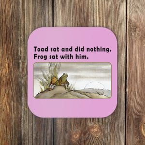 Toad Sat And Did Nothing Frog Toad Book Lover Gift Coaster