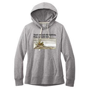 Toad Sat And Did Nothing Frog Toad Book Lover Gift Women's Fleece Hoodie