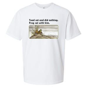 Toad Sat And Did Nothing Frog Toad Book Lover Gift Sueded Cloud Jersey T-Shirt