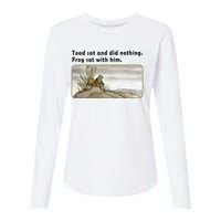 Toad Sat And Did Nothing Frog Toad Book Lover Gift Womens Cotton Relaxed Long Sleeve T-Shirt