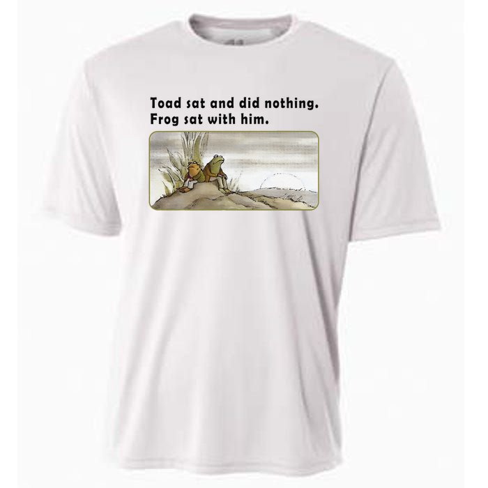 Toad Sat And Did Nothing Frog Toad Book Lover Gift Cooling Performance Crew T-Shirt