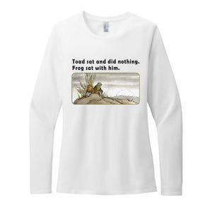 Toad Sat And Did Nothing Frog Toad Book Lover Gift Womens CVC Long Sleeve Shirt