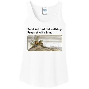 Toad Sat And Did Nothing Frog Toad Book Lover Gift Ladies Essential Tank