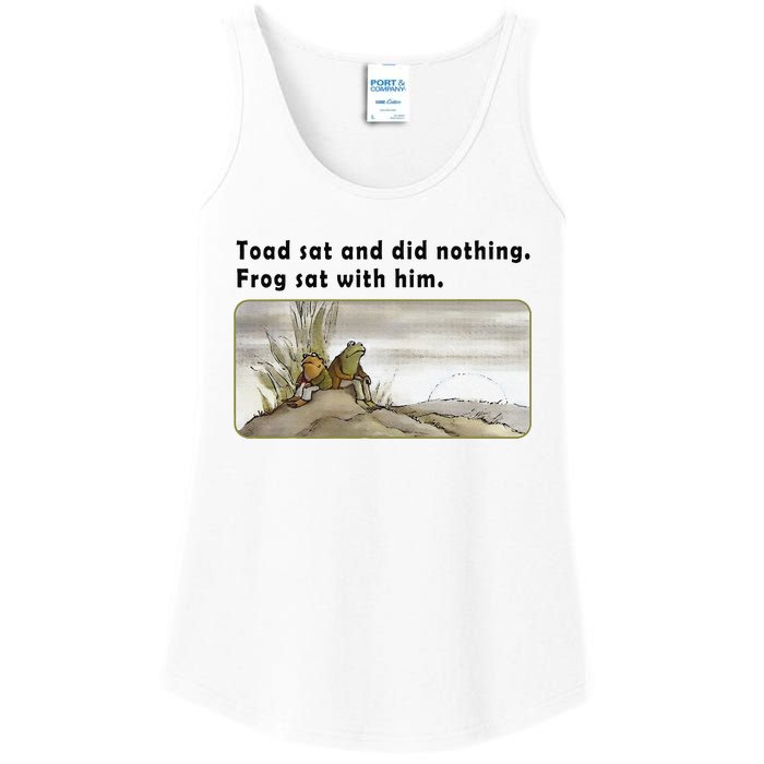 Toad Sat And Did Nothing Frog Toad Book Lover Gift Ladies Essential Tank