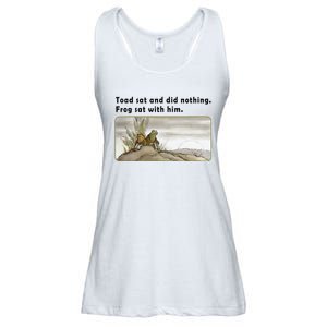 Toad Sat And Did Nothing Frog Toad Book Lover Gift Ladies Essential Flowy Tank