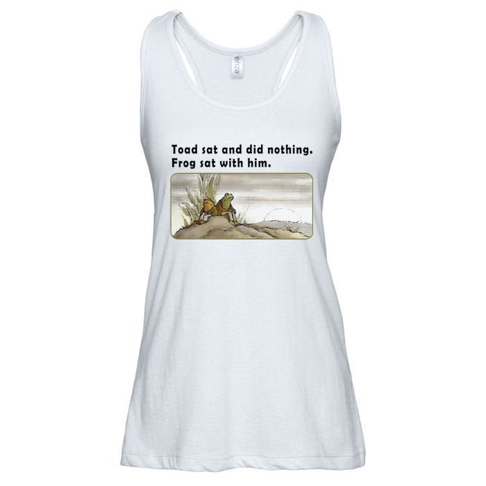 Toad Sat And Did Nothing Frog Toad Book Lover Gift Ladies Essential Flowy Tank