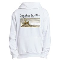 Toad Sat And Did Nothing Frog Toad Book Lover Gift Urban Pullover Hoodie