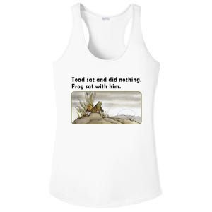 Toad Sat And Did Nothing Frog Toad Book Lover Gift Ladies PosiCharge Competitor Racerback Tank