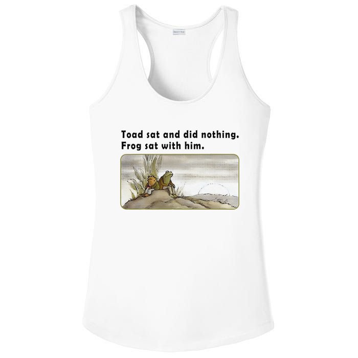 Toad Sat And Did Nothing Frog Toad Book Lover Gift Ladies PosiCharge Competitor Racerback Tank