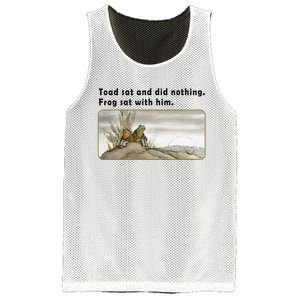 Toad Sat And Did Nothing Frog Toad Book Lover Gift Mesh Reversible Basketball Jersey Tank