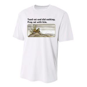 Toad Sat And Did Nothing Frog Toad Book Lover Gift Performance Sprint T-Shirt