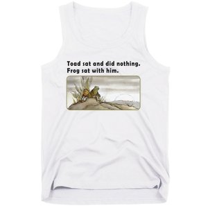 Toad Sat And Did Nothing Frog Toad Book Lover Gift Tank Top