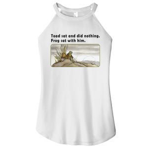 Toad Sat And Did Nothing Frog Toad Book Lover Gift Women's Perfect Tri Rocker Tank