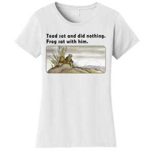 Toad Sat And Did Nothing Frog Toad Book Lover Gift Women's T-Shirt