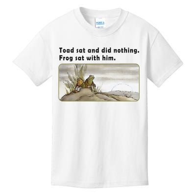 Toad Sat And Did Nothing Frog Toad Book Lover Gift Kids T-Shirt