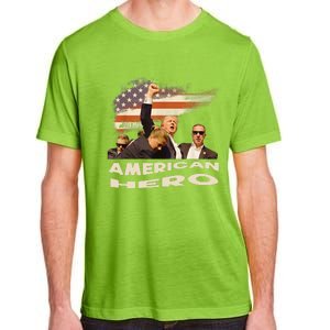 Trump Shot Assassination Attempt American Hero Fist Raised Adult ChromaSoft Performance T-Shirt