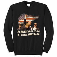 Trump Shot Assassination Attempt American Hero Fist Raised Tall Sweatshirt