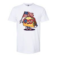 Taco Sunglasses American Flag USA Funny 4th Of July Gifts Softstyle CVC T-Shirt