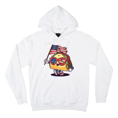 Taco Sunglasses American Flag USA Funny 4th Of July Gifts Hoodie