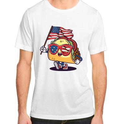 Taco Sunglasses American Flag USA Funny 4th Of July Gifts Adult ChromaSoft Performance T-Shirt