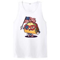 Taco Sunglasses American Flag USA Funny 4th Of July Gifts PosiCharge Competitor Tank