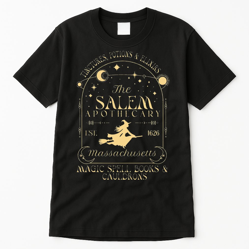 The Salem Apothecary Est 1626 Massachusetts Halloween Tall T-Shirt