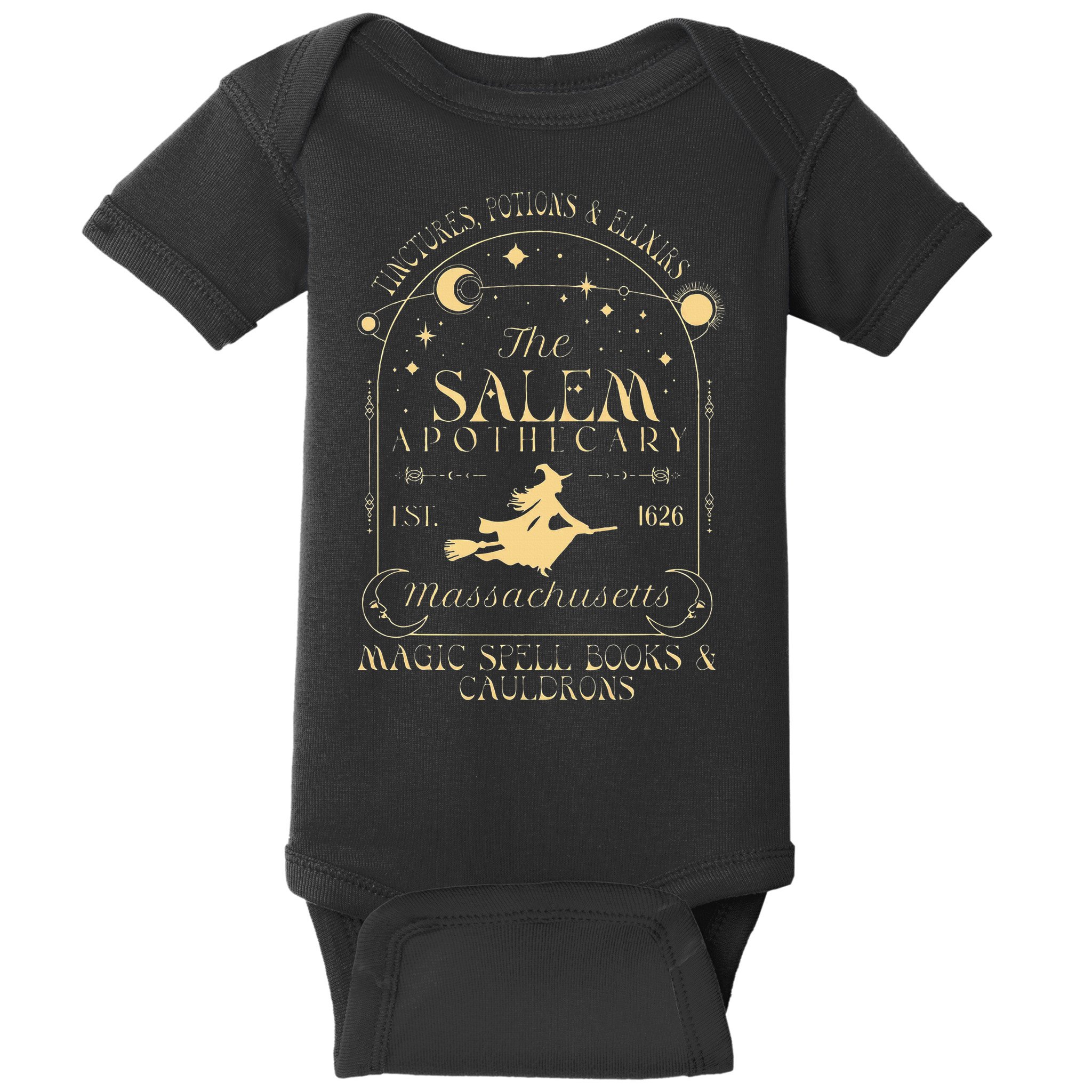 The Salem Apothecary Est 1626 Massachusetts Halloween Baby Bodysuit