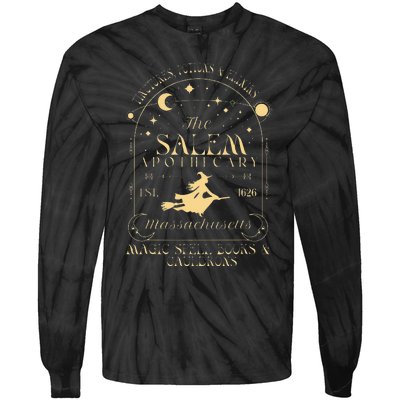 The Salem Apothecary Est 1626 Massachusetts Halloween Tie-Dye Long Sleeve Shirt