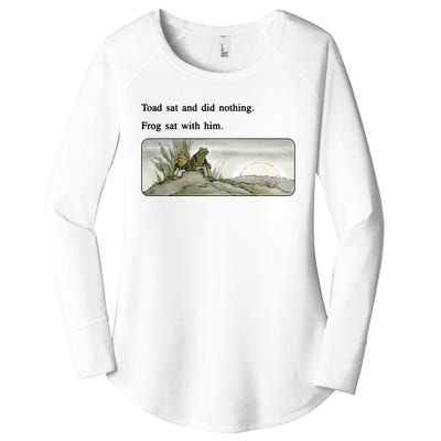 Toad Sat And Did Nothing Frog Sat With Him Apparel Women's Perfect Tri Tunic Long Sleeve Shirt