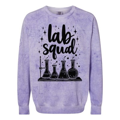 Testing Squad Analysis Samples Chemical Lab Technician Colorblast Crewneck Sweatshirt