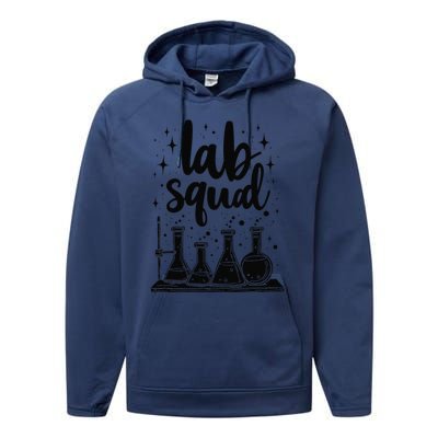 Testing Squad Analysis Samples Chemical Lab Technician Performance Fleece Hoodie