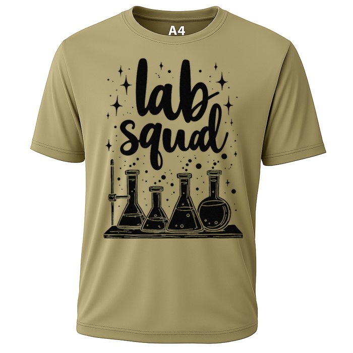 Testing Squad Analysis Samples Chemical Lab Technician Cooling Performance Crew T-Shirt