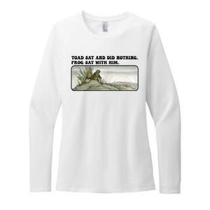 Toad Sat And Did Nothing Frog Sat With Him Womens CVC Long Sleeve Shirt