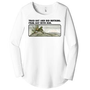 Toad Sat And Did Nothing Frog Sat With Him Women's Perfect Tri Tunic Long Sleeve Shirt