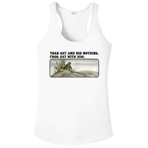 Toad Sat And Did Nothing Frog Sat With Him Ladies PosiCharge Competitor Racerback Tank