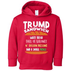 Trump Sandwich Antitrump Impeachment Funny Toddler Hoodie