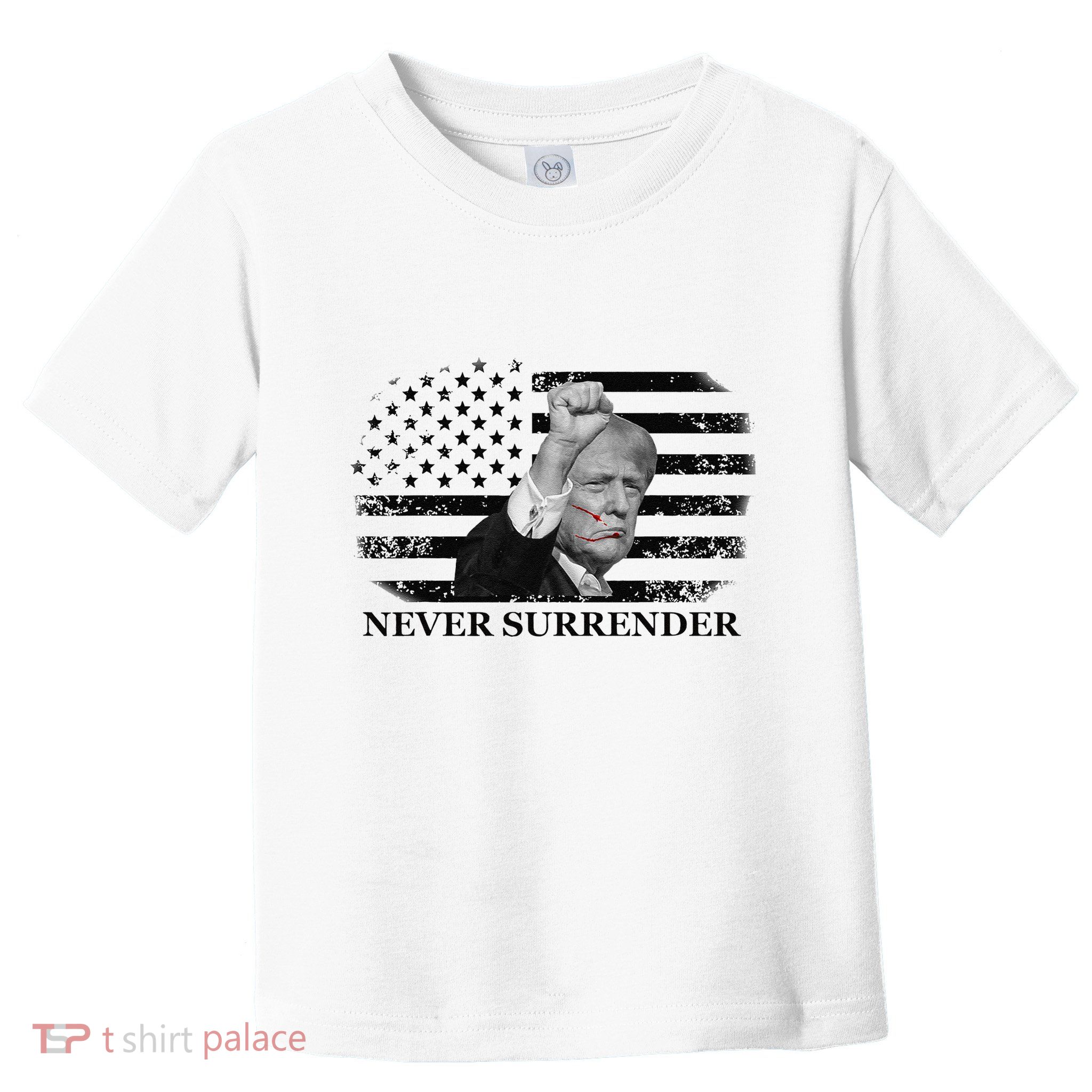 Trump Shooting Assassination Attempt Never Surrender Fight Toddler T-Shirt