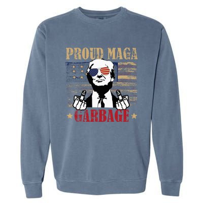 Trump Supporters Are Garbage Anti Biden Funny Trump 2024 Garment-Dyed Sweatshirt