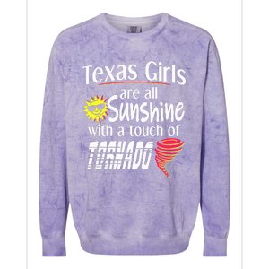 Texas Sunshine And Tornado Colorblast Crewneck Sweatshirt