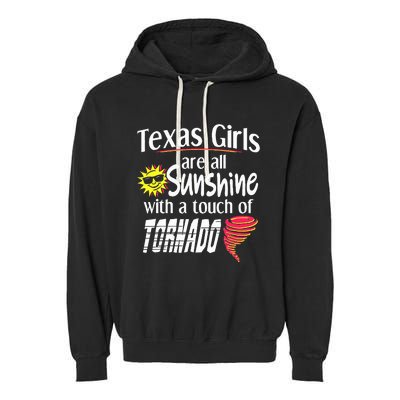 Texas Sunshine And Tornado Garment-Dyed Fleece Hoodie