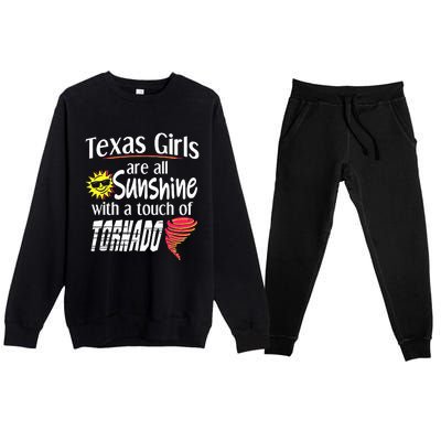 Texas Sunshine And Tornado Premium Crewneck Sweatsuit Set