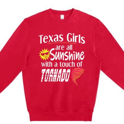 Texas Sunshine And Tornado Premium Crewneck Sweatshirt