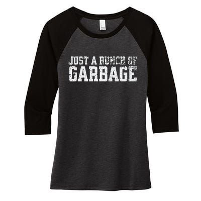 Trump Supporters Are Just A Bunch Of Garbage Premium Women's Tri-Blend 3/4-Sleeve Raglan Shirt