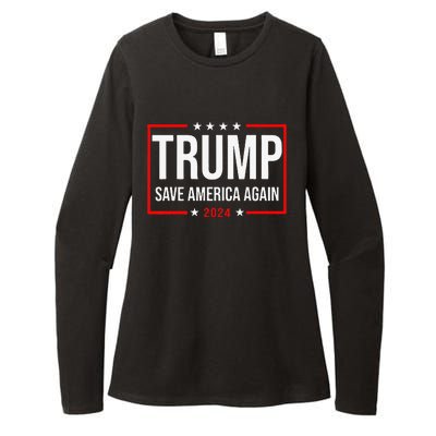 Trump Save America Again 2024 Womens CVC Long Sleeve Shirt